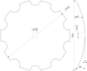 Диск БДВП ромашка чертеж