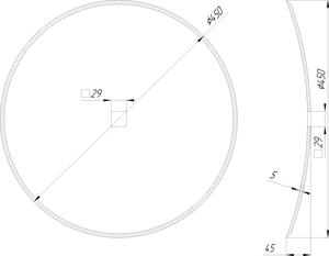 Диск ЛДГ квадрат 29x29