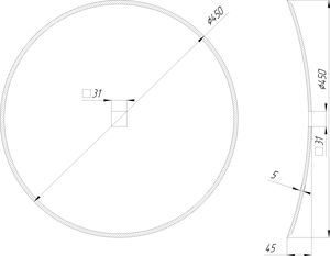 Диск ЛДГ квадрат 31x31