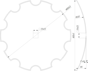 Диск Корвет Чертеж