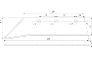 Лемех ПЛН чертеж